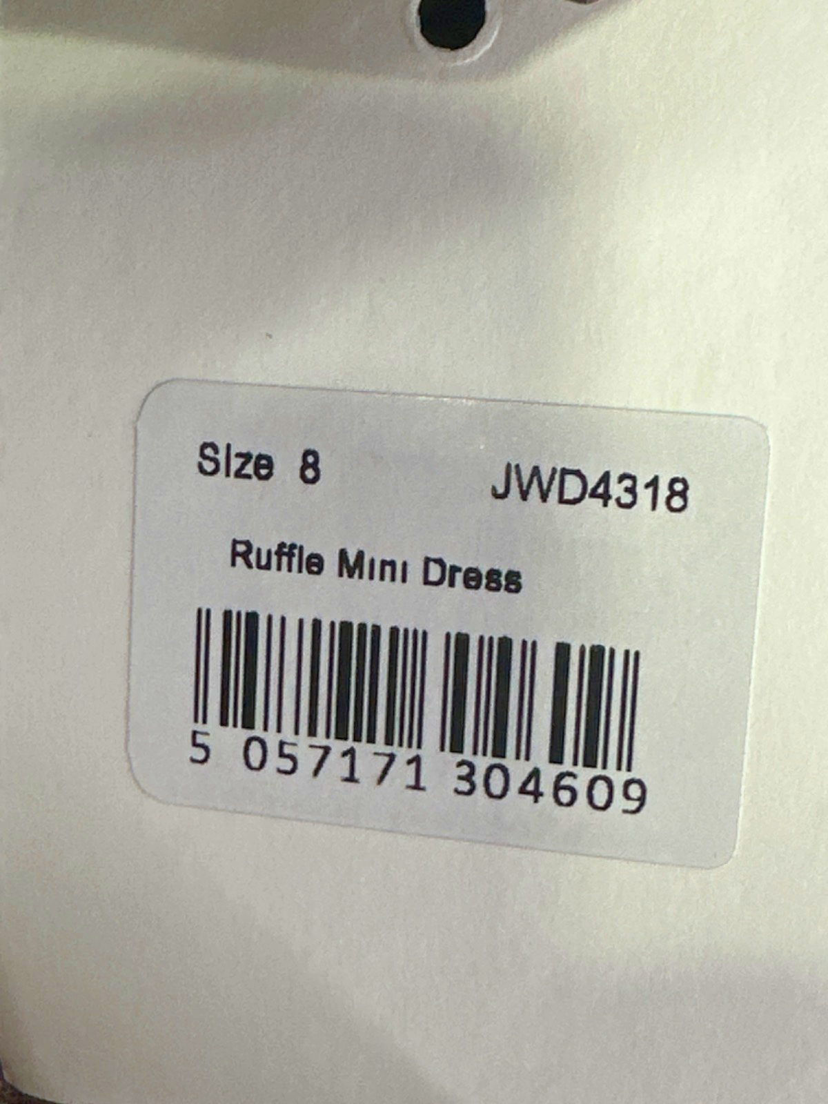 Jaded London Multicoloured Ruffle Mini Dress UK 8