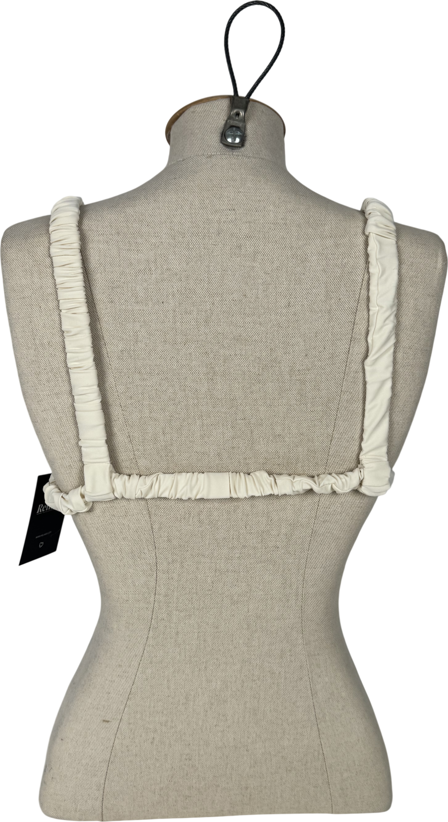 Kasela Cream Ruched Bikini Top In Ivory UK S