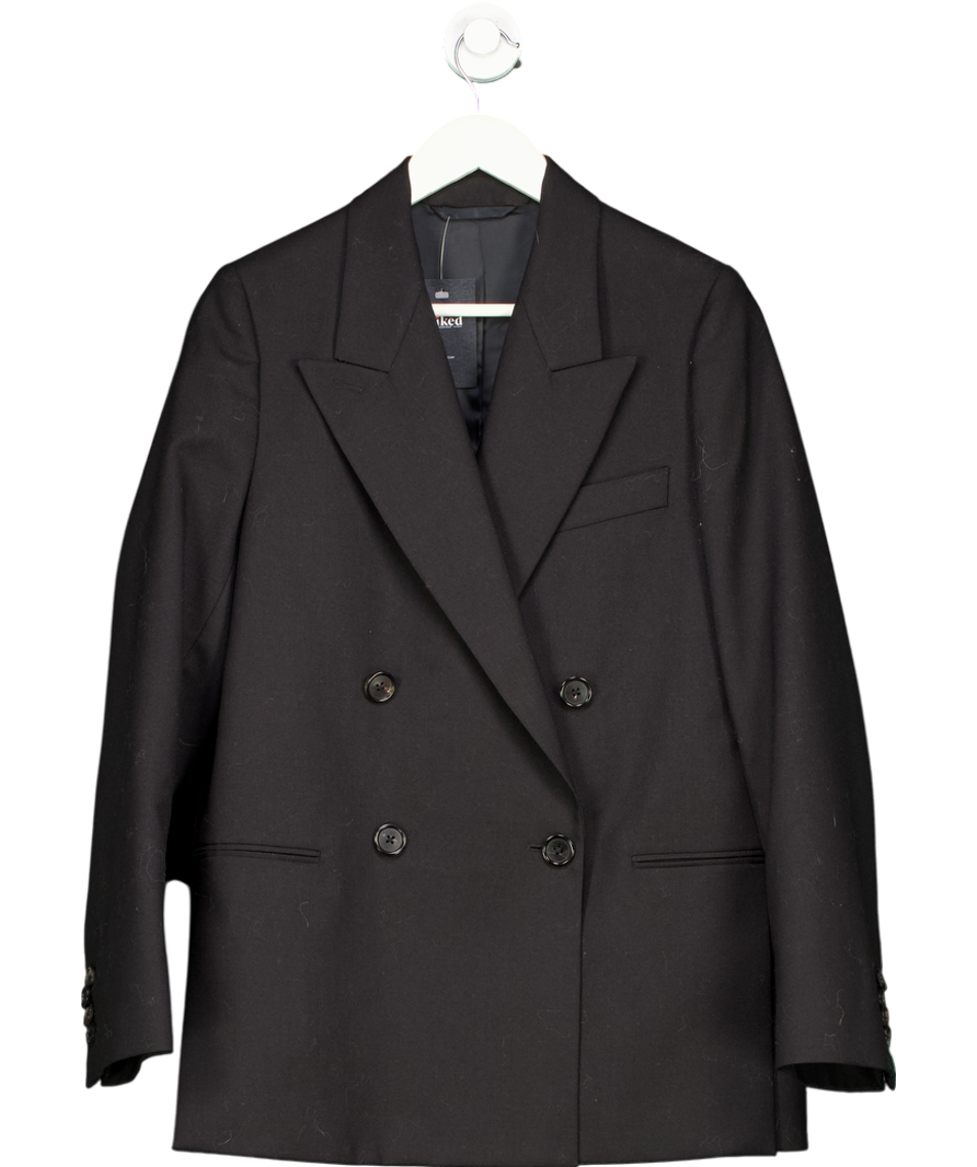 Acne Studios Black Double Breasted Wool Blazer UK 10