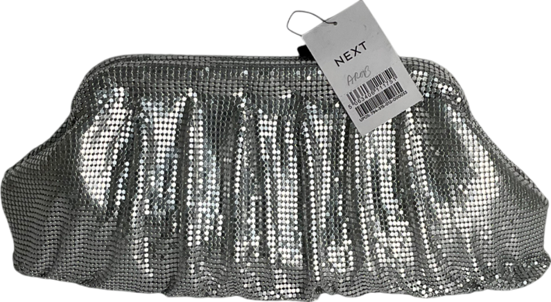 Next Metallic Chainmail Clutch Bag One Size