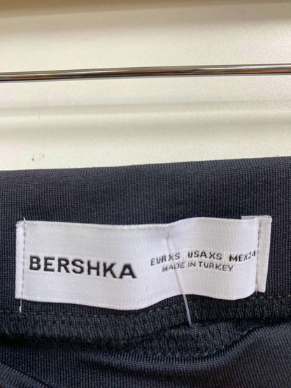 Bershka Black High Side Split Skirt XS