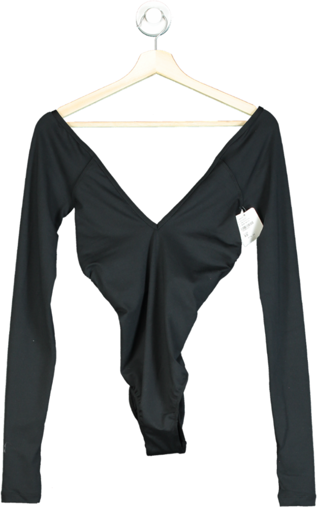 Free People Black Movement Bodysuit UK XS