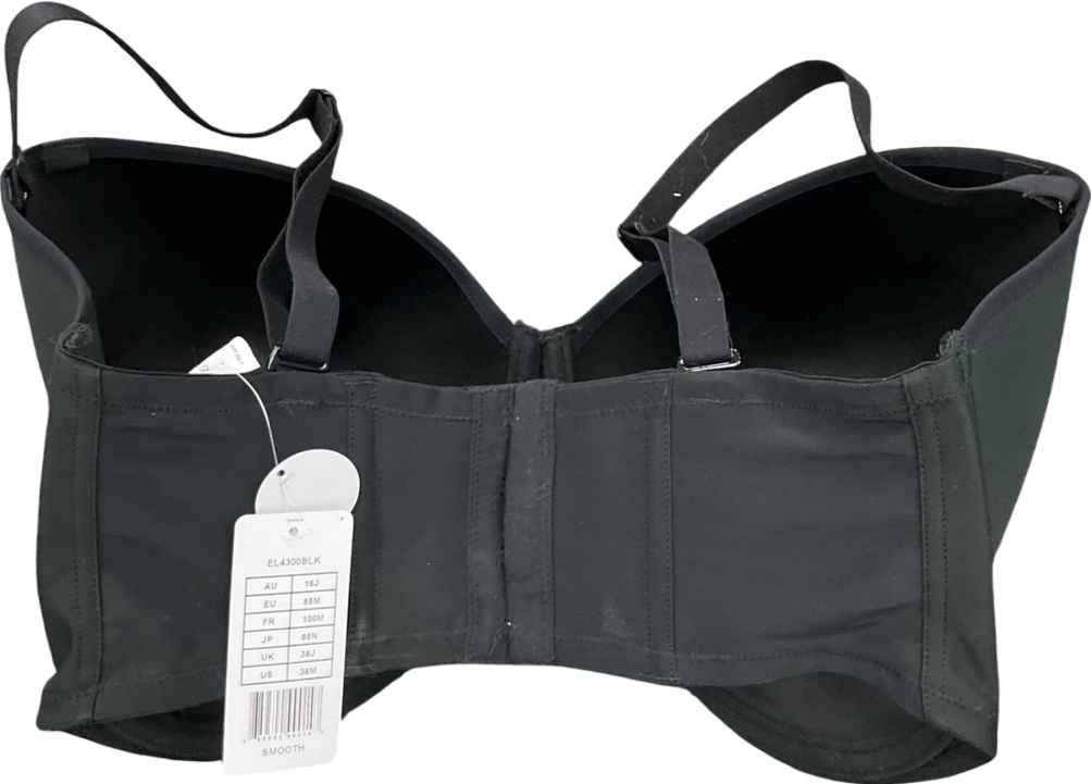 Elomi Lingerie Black Smooth Moulded Padded Bra UK 38J