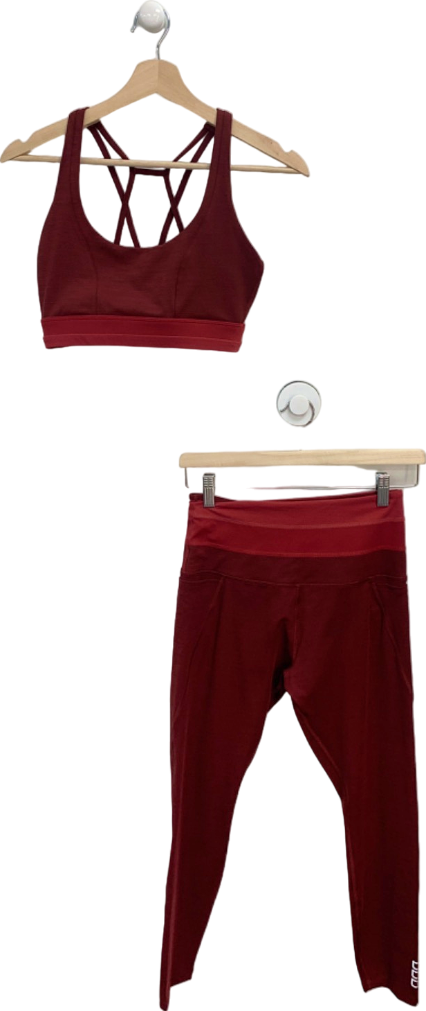 Lorna Jane Burgundy 2-piece Athletic Set UK S