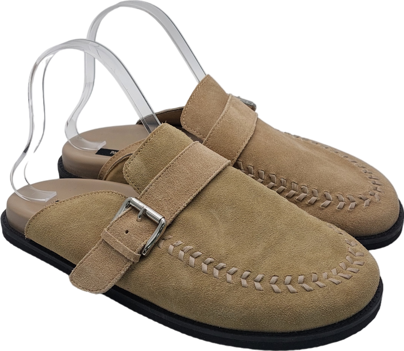 River Island Beige Suede Mules UK 7 EU 40 👠