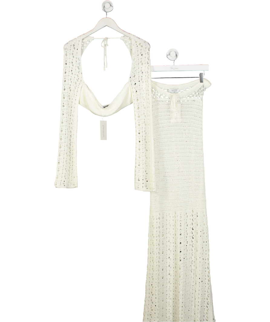 Outcast Cream Jordane Top And Skirt Set UK S/M