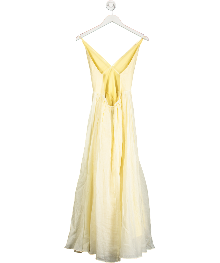 Bardot Arletha Halter Maxi Dress In Canary Yellow UK 8