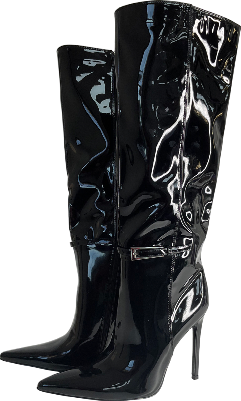 stephen paris Black Stiletto Heeled Boots UK 8 EU 41 👠