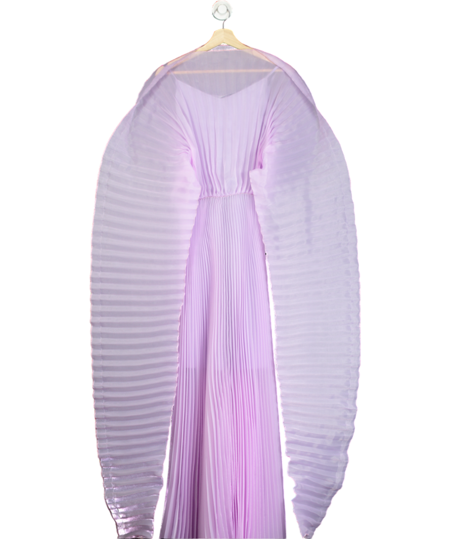 J'amemme Purple Alisha Pleated Dress UK XS