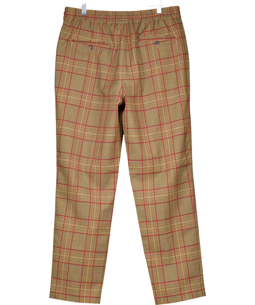barena  venezia Beige Checked Trousers UK L