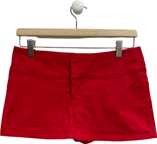 I.AM.GIA Red High Waisted Shorts UK S