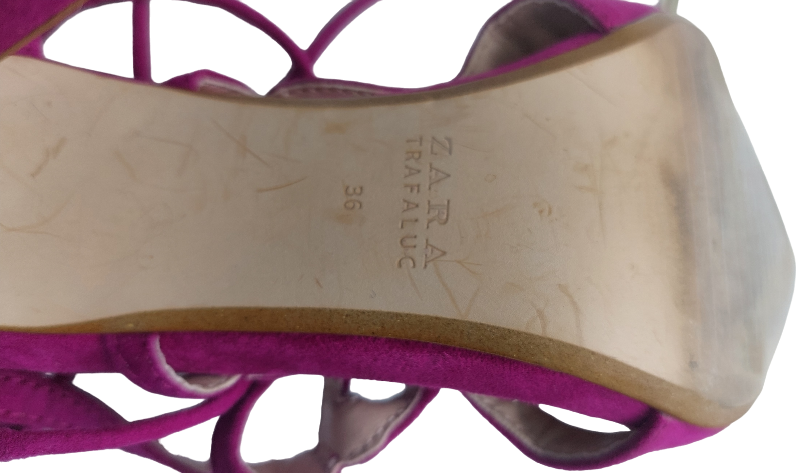 ZARA Purple Suede Laced Stilleto Pumps UK 3 EU 36 👠