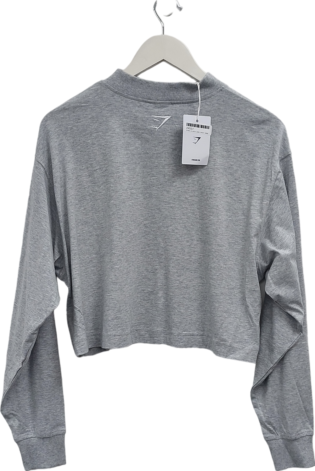 gymshark Grey Oversize Graphic Outline Long Sleeve Top UK M