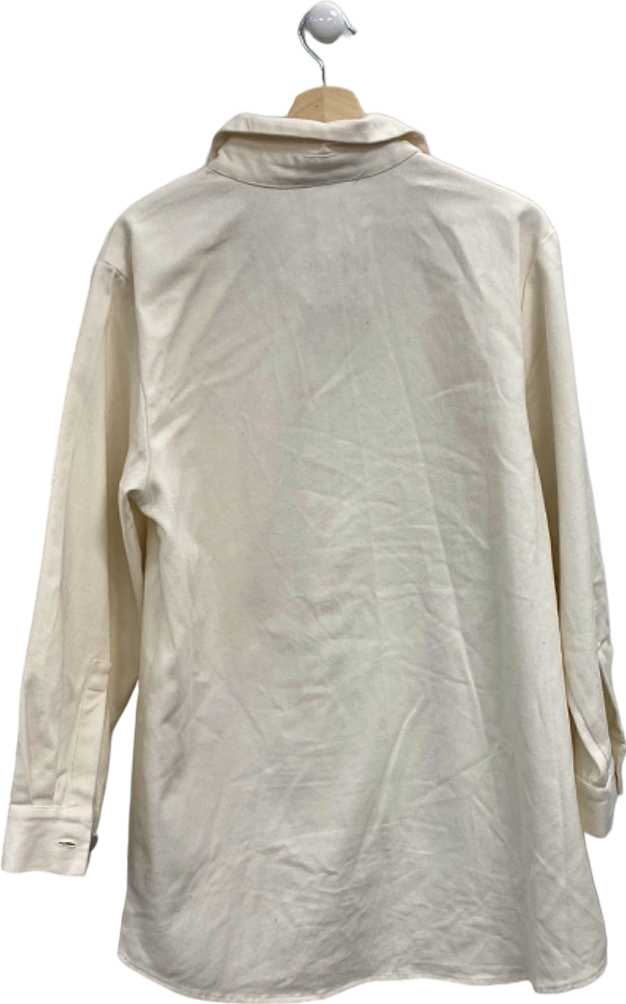Rdalamal Cream Embroidered Shirt Large