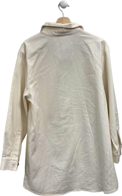 Rdalamal Cream Embroidered Shirt Large