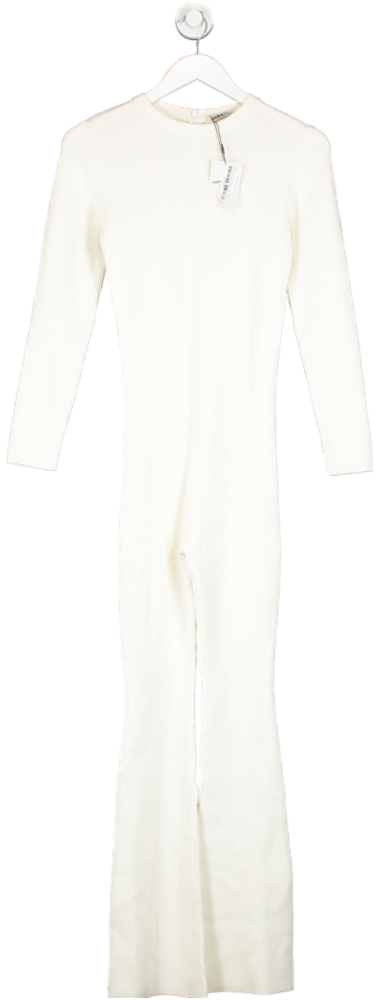 OddMuse Cream Ultimate Long Sleeve Jumpsuit UK S