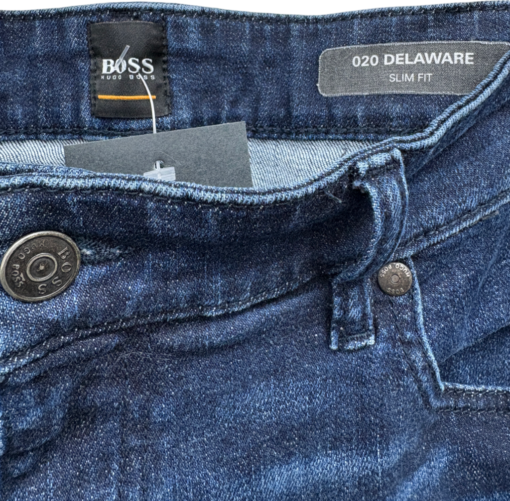 BOSS Blue Delaware Slim Fit Jeans W38