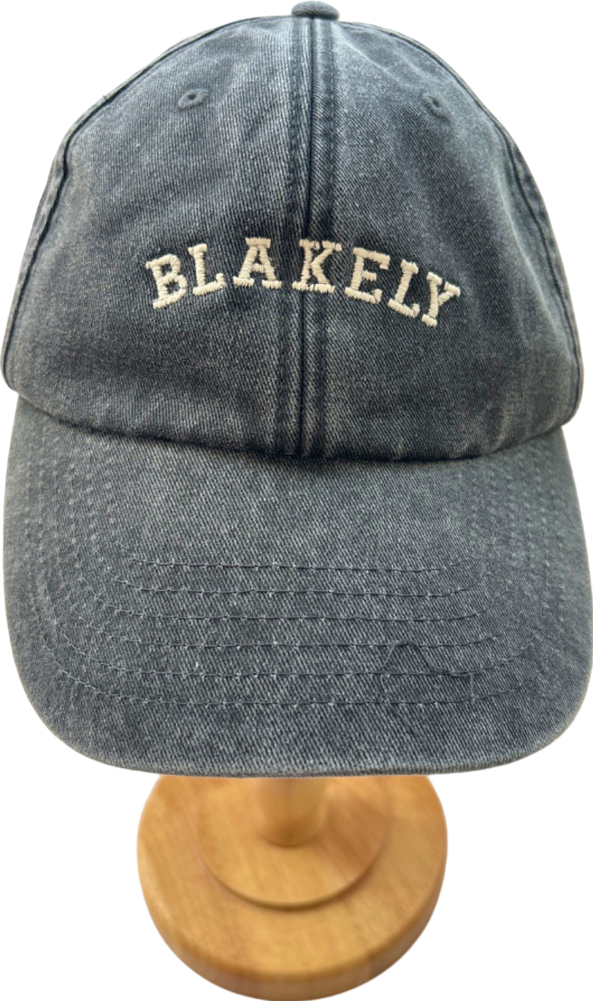 Blakely Black Denim Baseball Cap One Size