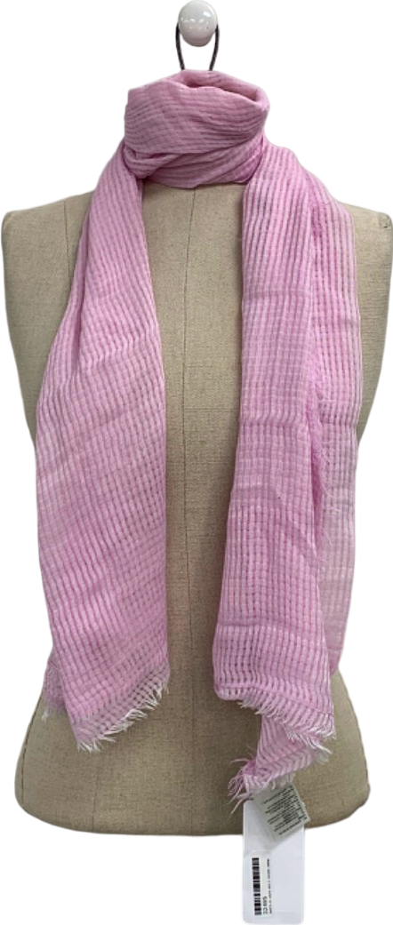 Ulla Popken Pink Striped Scarf One Size