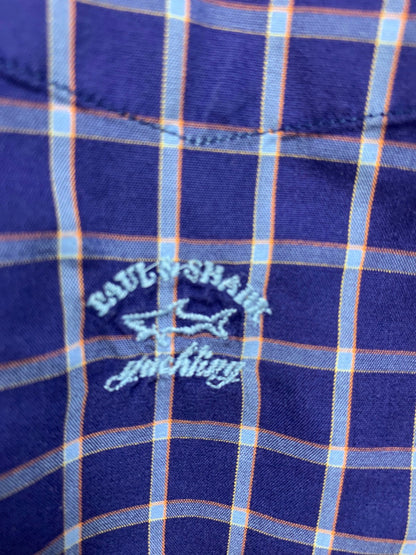 Paul & Shark Blue Gingham Check Shirt UK L