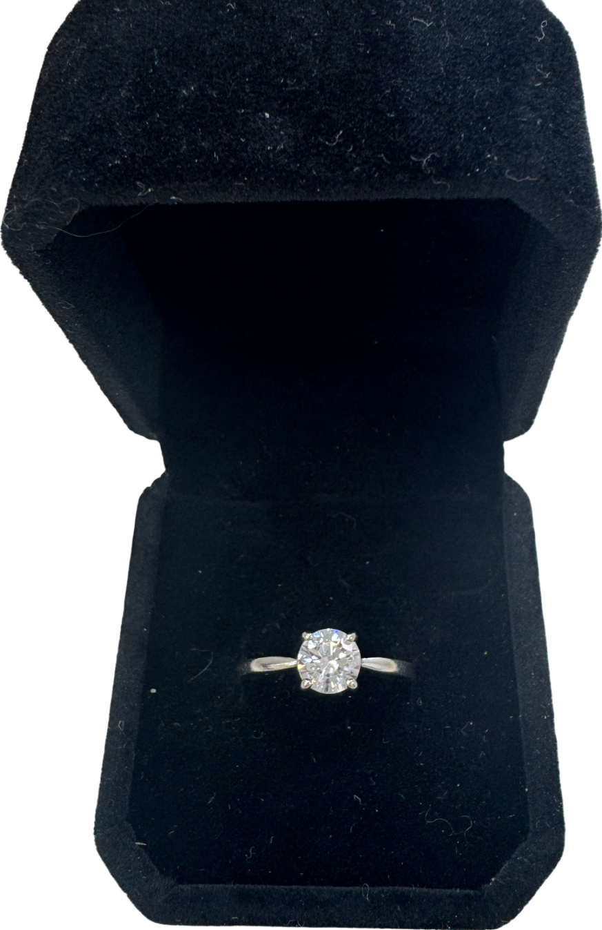 Pandora Metallic Sparkling Solitaire Ring Sz 54