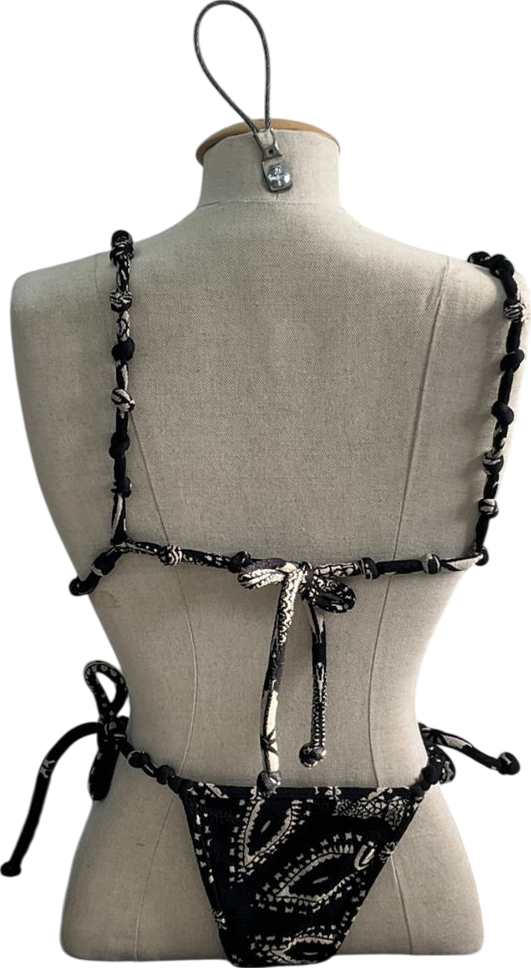 Devon Windsor Eden Emma Black Paisley Bikini Set UK XS