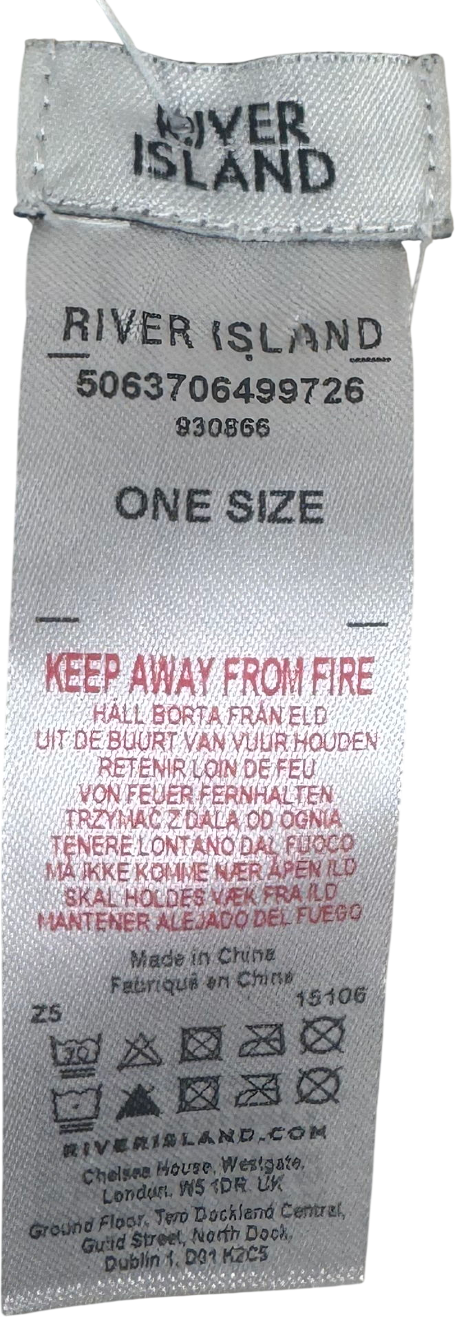 River Island Cream Check Fluffy Scarf One Size