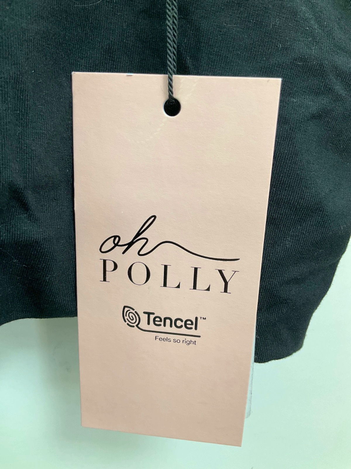 Oh Polly Black Long Sleeve Crop Top UK S