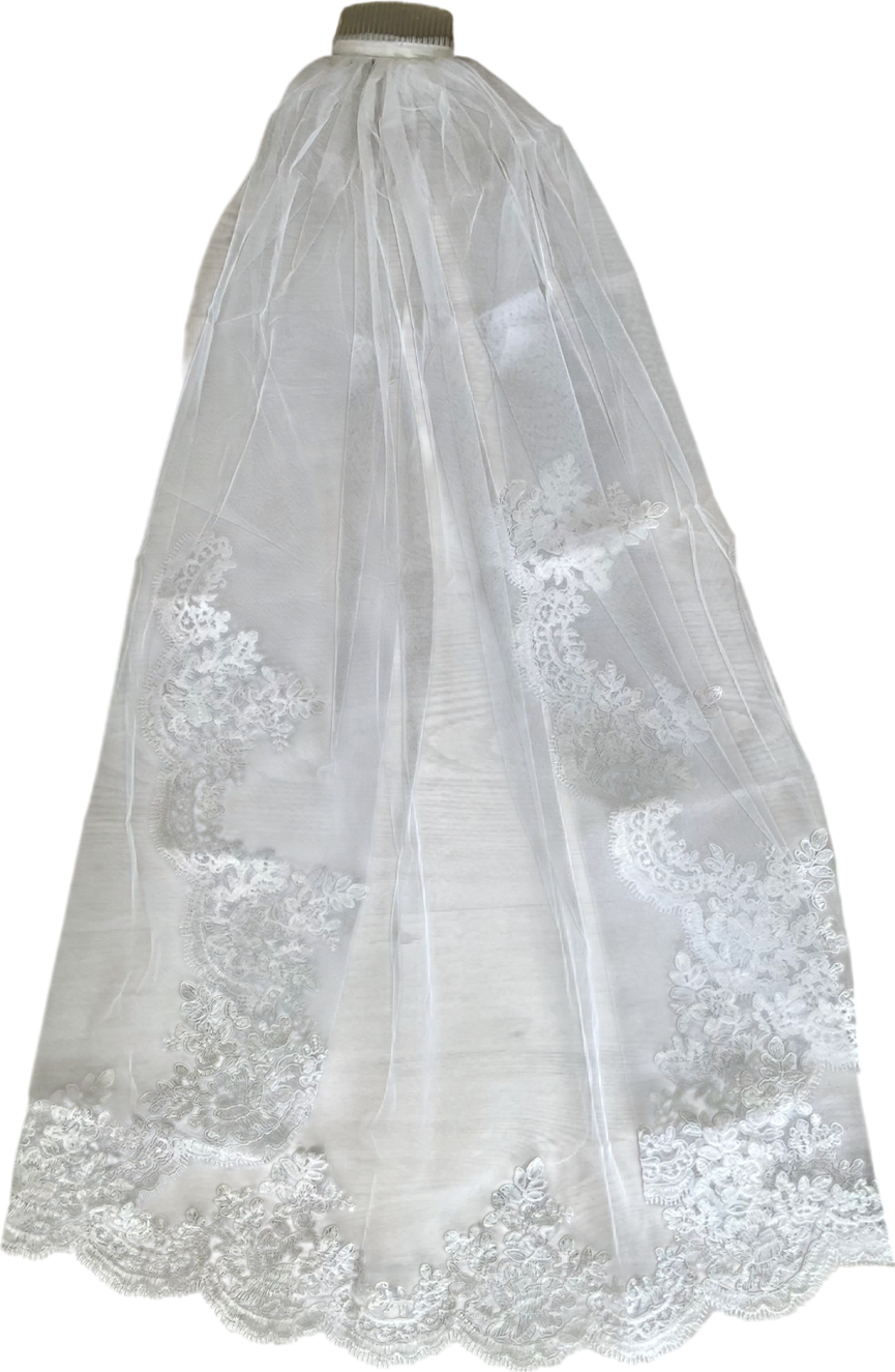 White Lace Veil One Size
