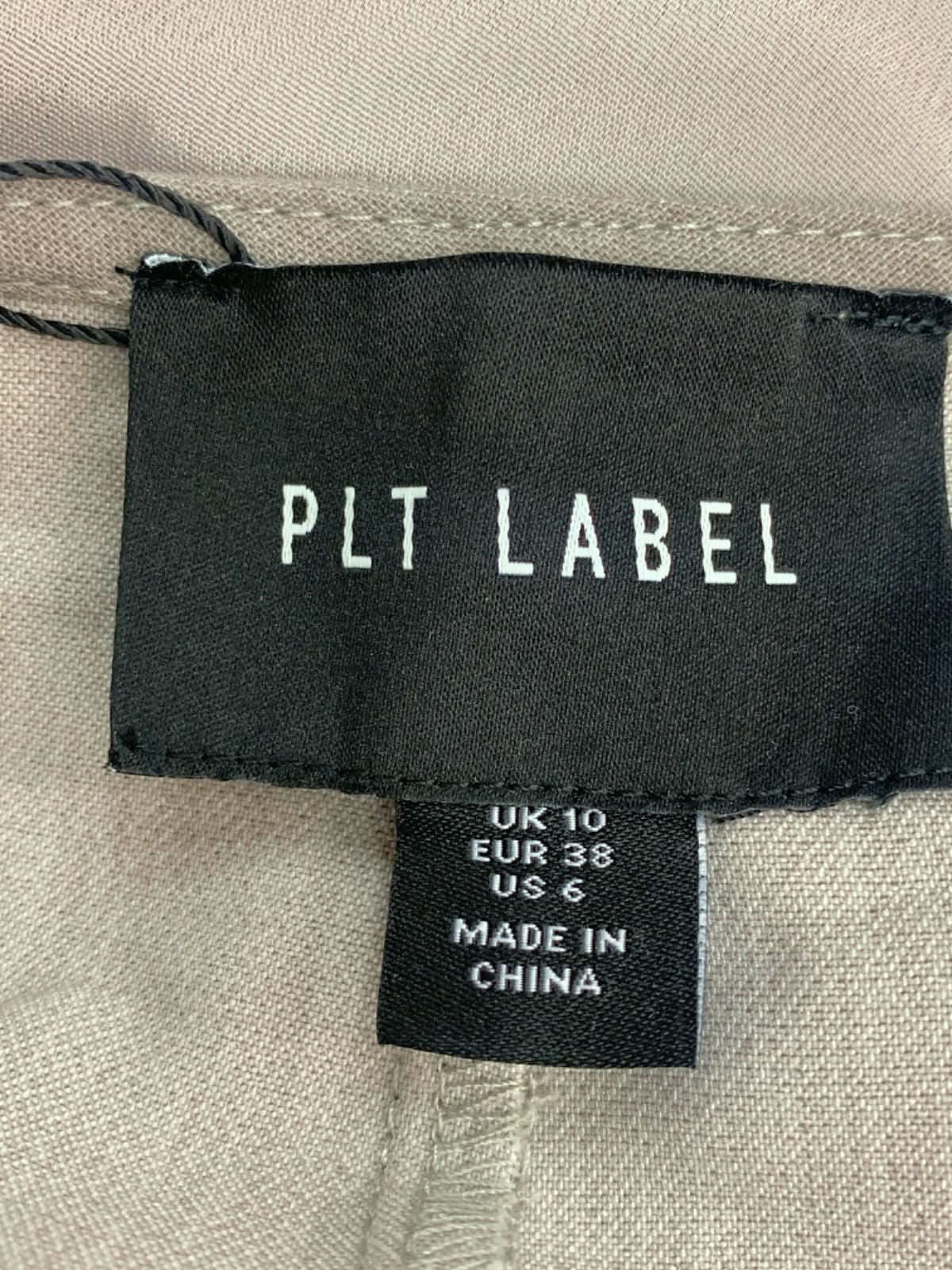 PLT Label Light Grey Tailored Waistcoat Belt Detail Jumpsuit UK 10