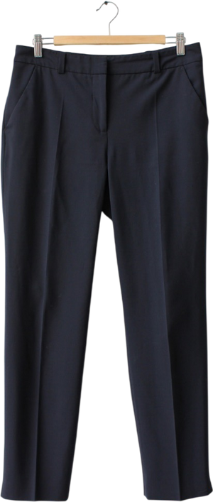 WHISTLES Navy Blue Tailored Smart Trouser UK 12