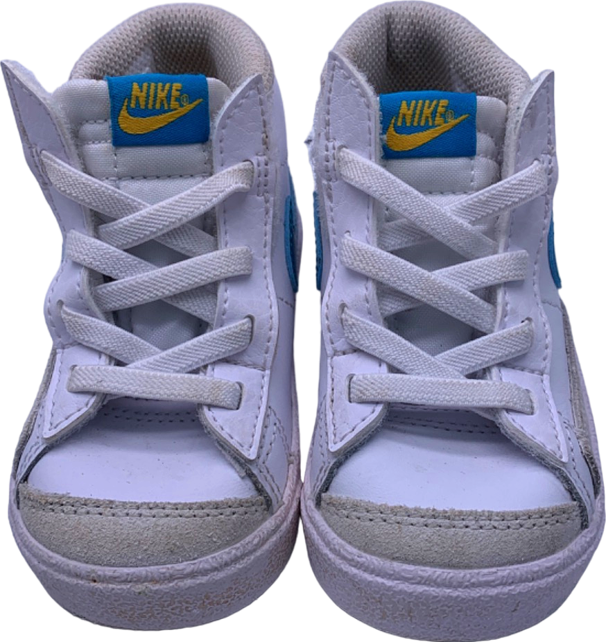 Nike White Blue High-Top Trainers EU 22