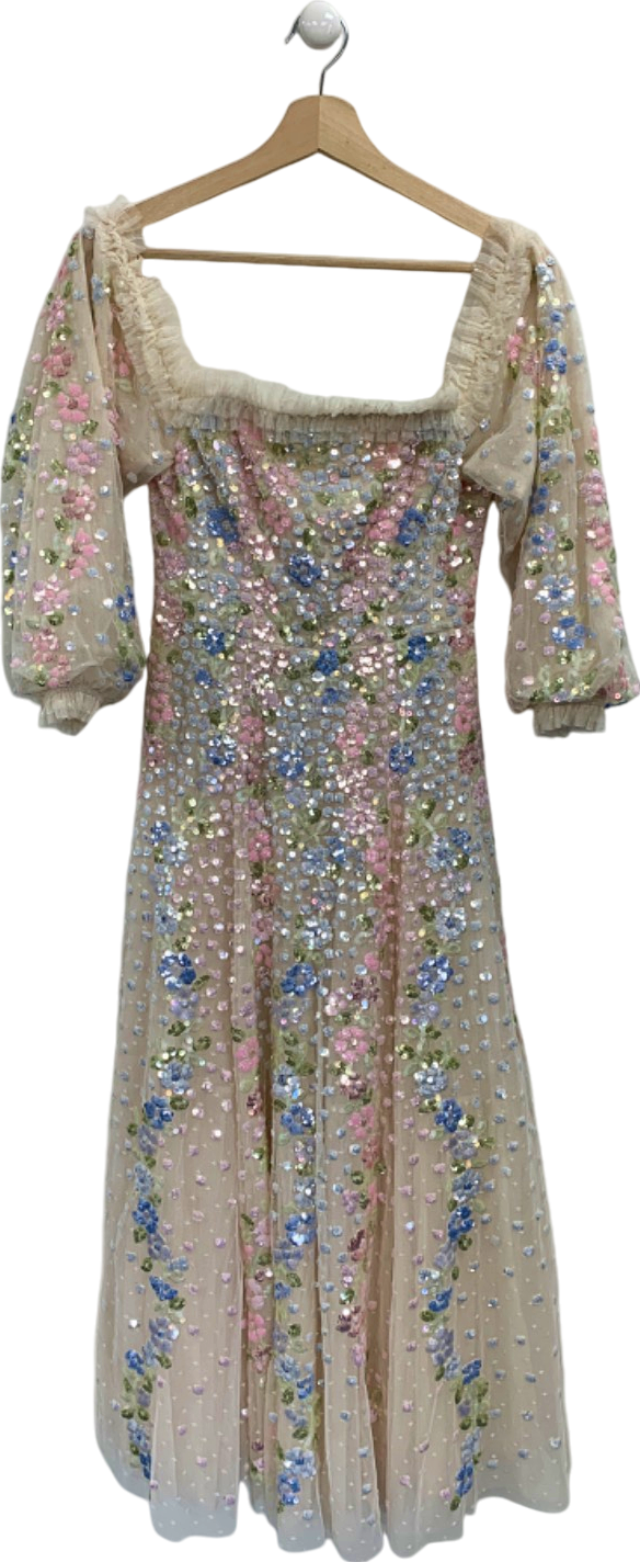 Needle & Thread Multicolour Confetti Gloss Off-Shoulder Ballerina Dress UK 6