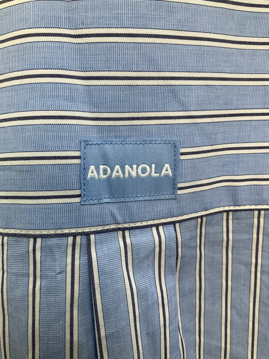 Adanola Blue Striped Shirt UK S