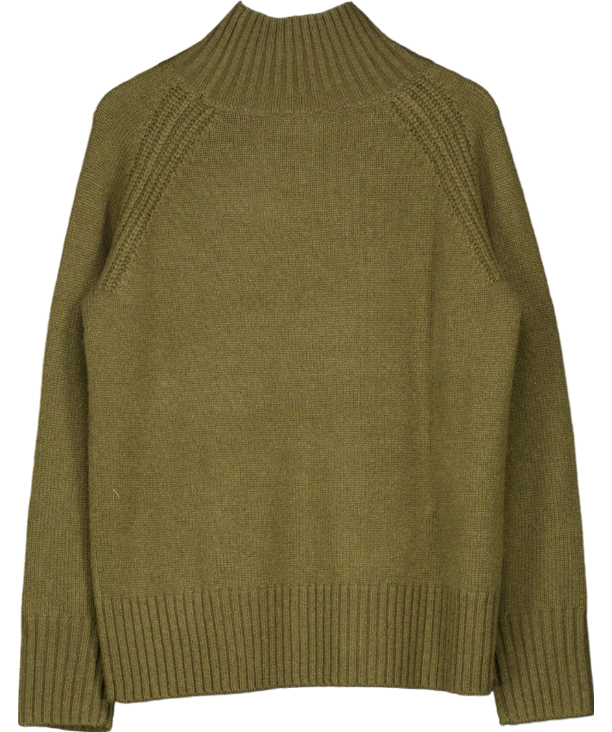 Eleven Loves Green Bea Sparkle Turtle Neck Jumper UK M