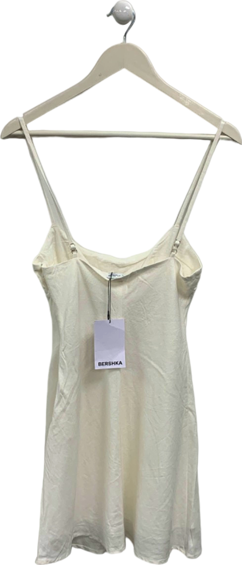 Bershka White Strappy Dress UK S
