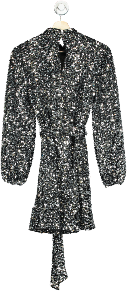 Friends Like These Black Sequin Mini Dress UK 8