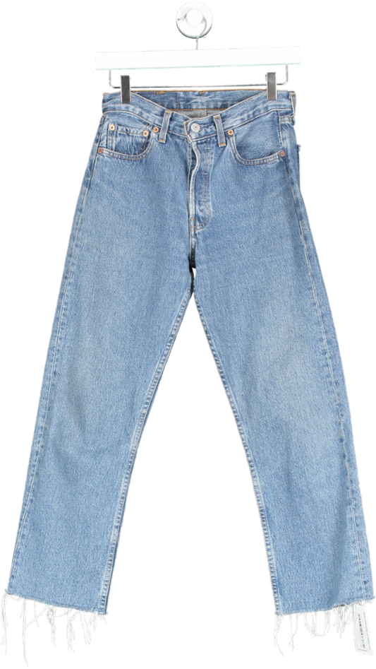 levis Blue 501 Straight Leg Button Fly Jeans W23