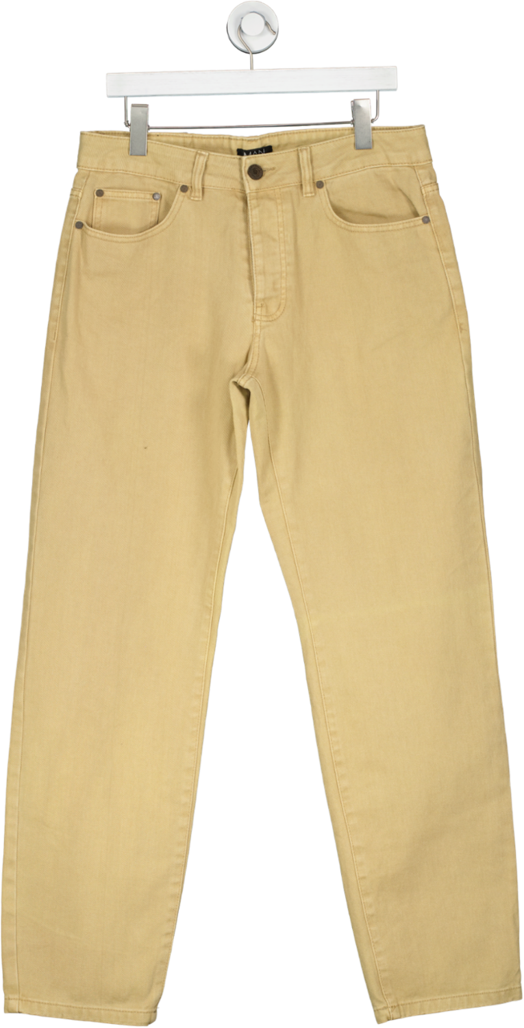 boohooMan Beige Relaxed Fit Jeans W32