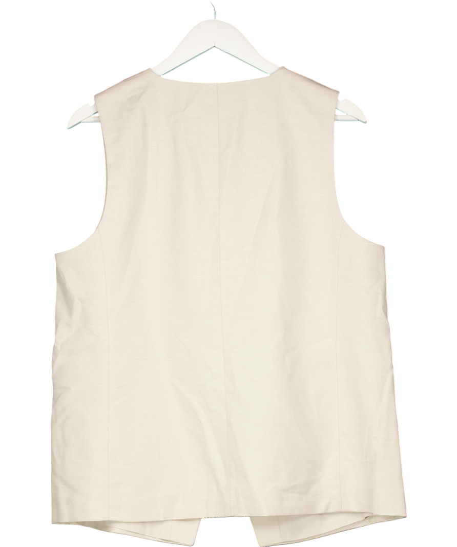 H&M Beige Long Suit Waist Coat UK 18