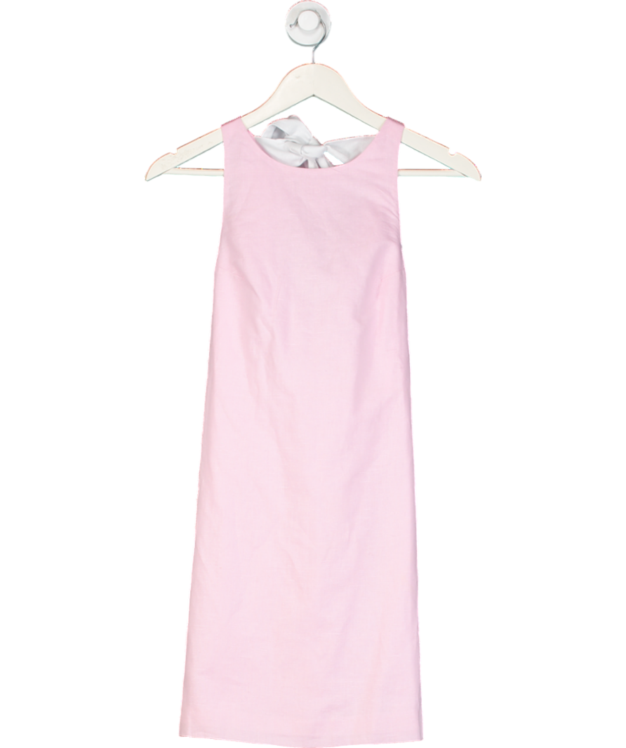 Sinead Keary Pink "The Victoria" - Linen Bow Dress UK 6