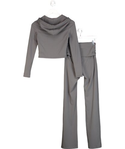 NKD Apparel Grey Zip Cropped Jacket & Flares Set UK XS