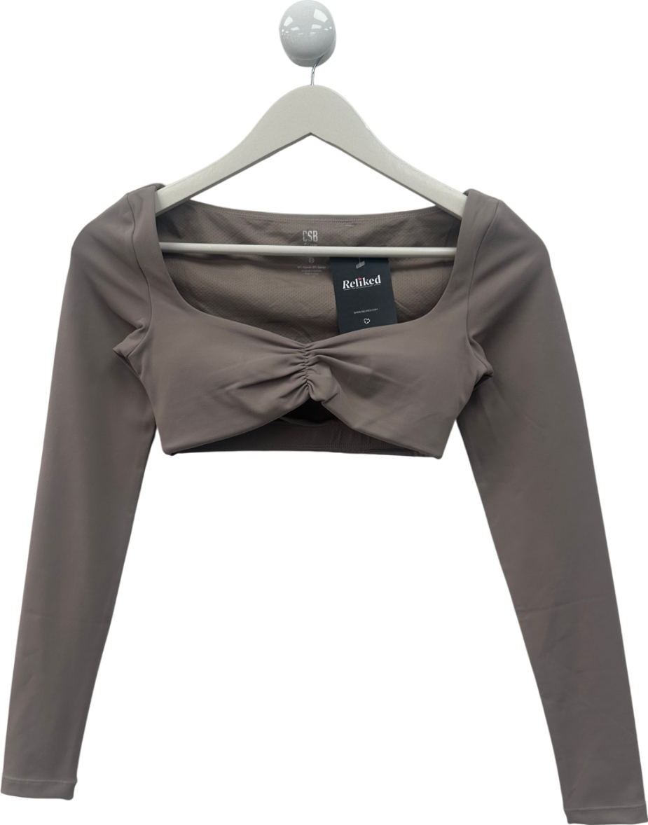 CSB Beige Ballet Wrap Top UK S