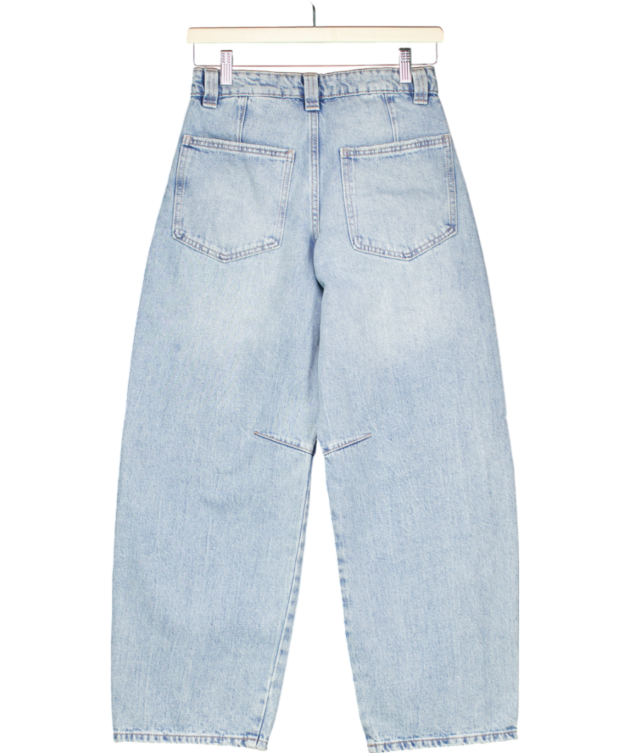 Next Blue Barrel Mid Rise Jeans UK 6