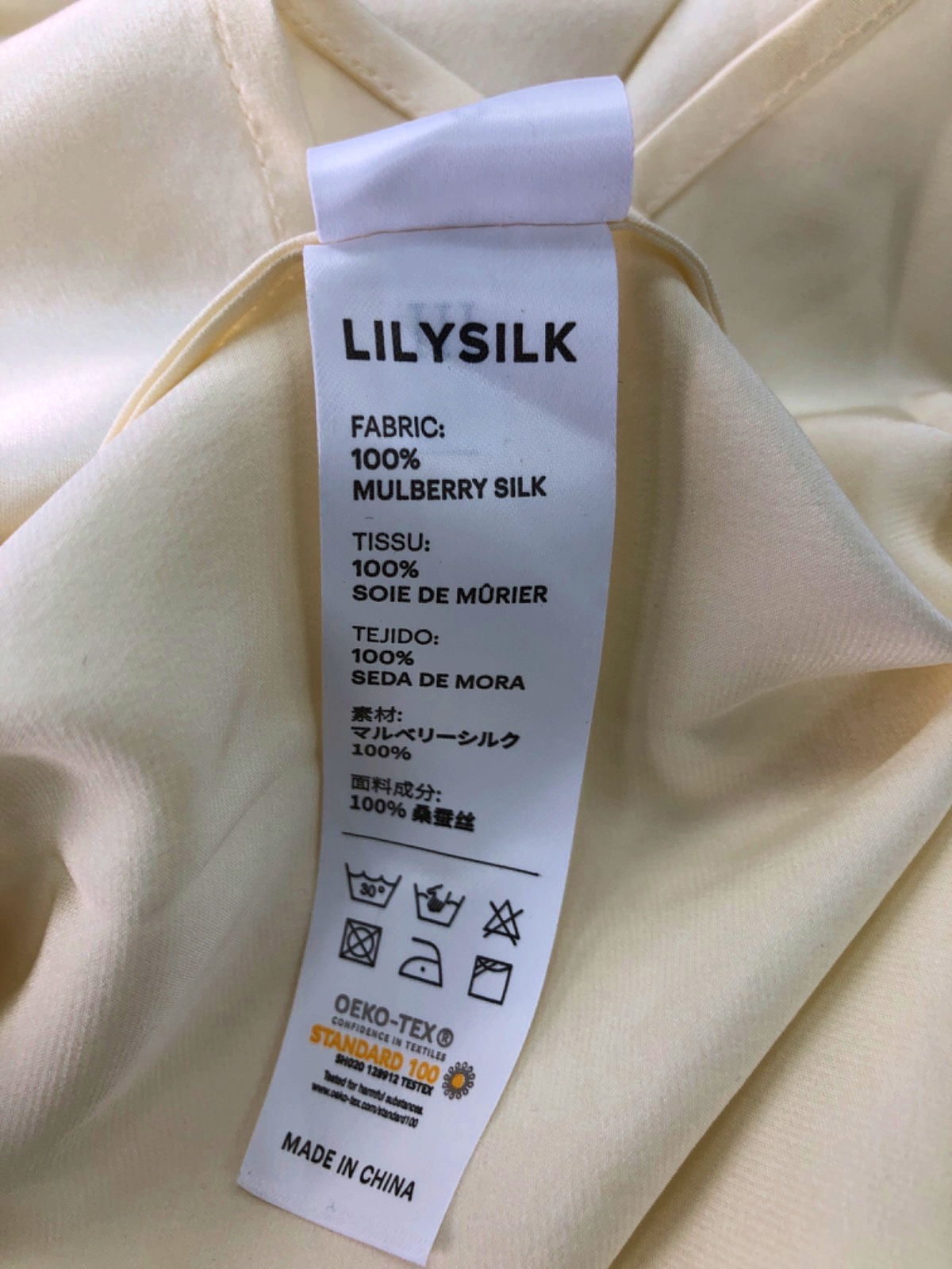 Lilysilk Cream 100% Mulberry Silk Blouse S