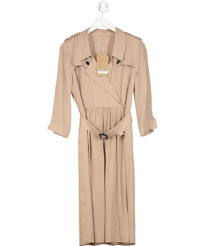 Burberry Pink Agatha Wrap Silk Trench Dress UK 8