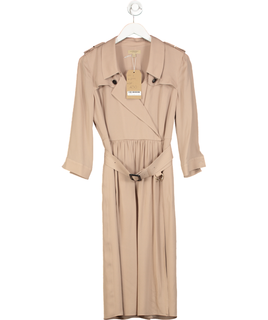 Burberry Pink Agatha Wrap Silk Trench Dress UK 8