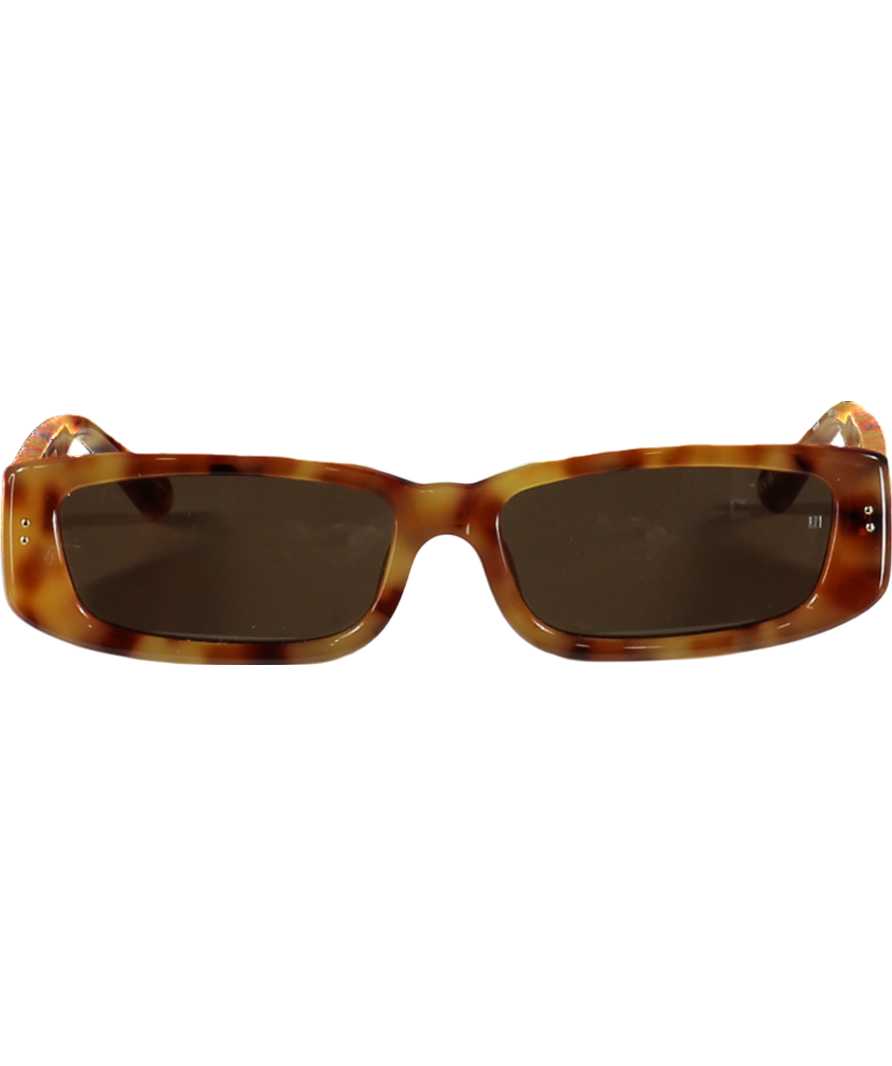 Linda Farrow Brown Talita Sunglasses In Tortoiseshell One Size