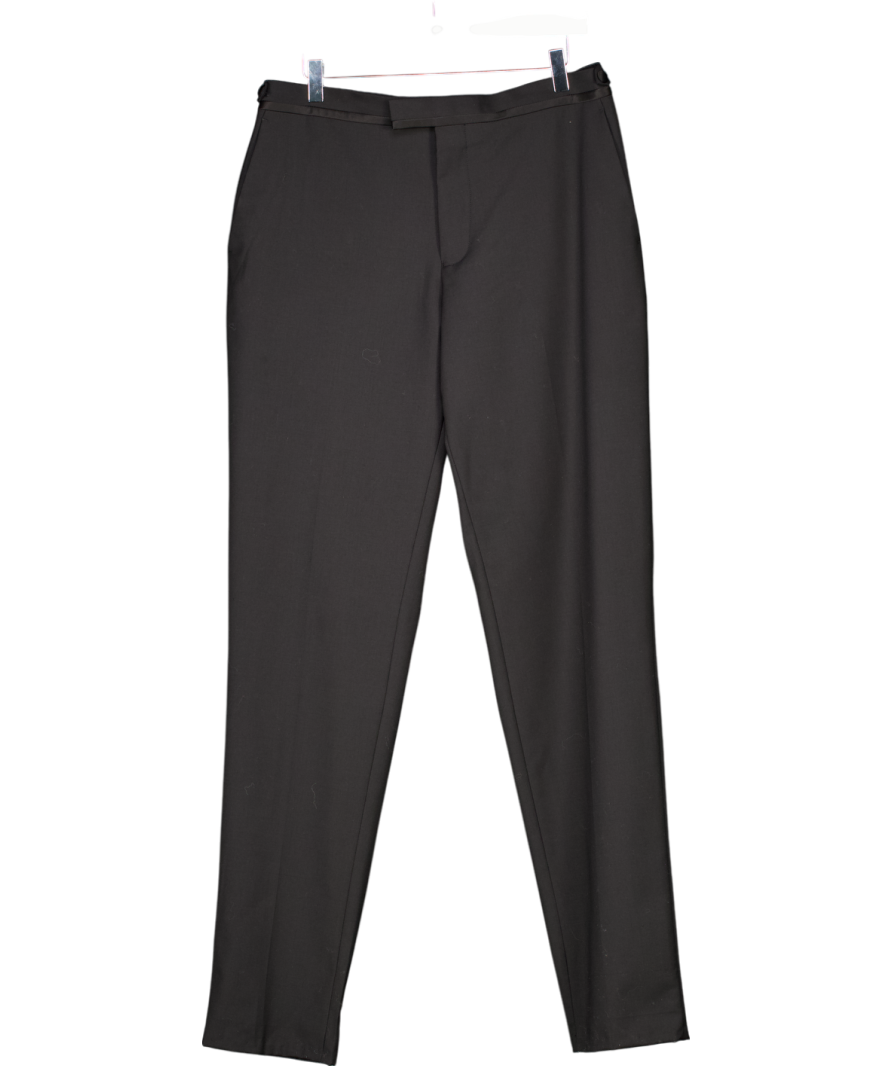 REISS Modern Fit Tuxedo Trousers In Black W34