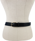 Talbots Black Slim Leather Belt UK S